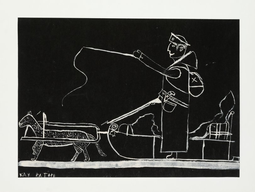 Archiv-Bild „Schlittenfahrt im Schnee – nachts“