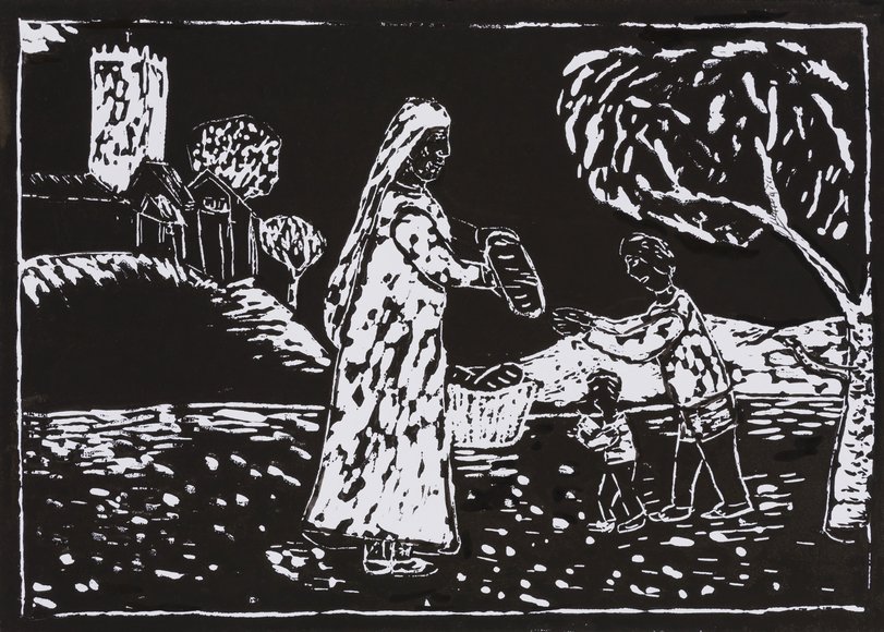 Archiv-Bild „Elisabeth verteilt Brot“