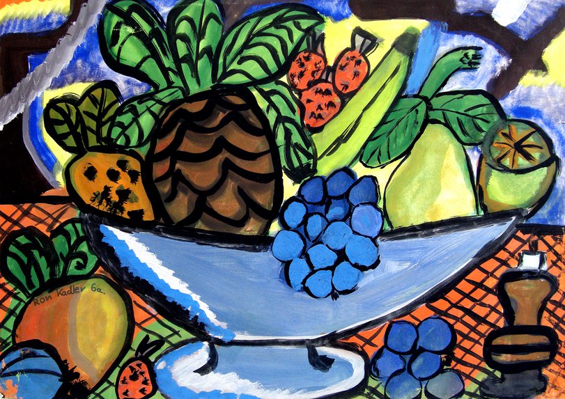 Archiv-Bild „Stillleben, Obstteller“