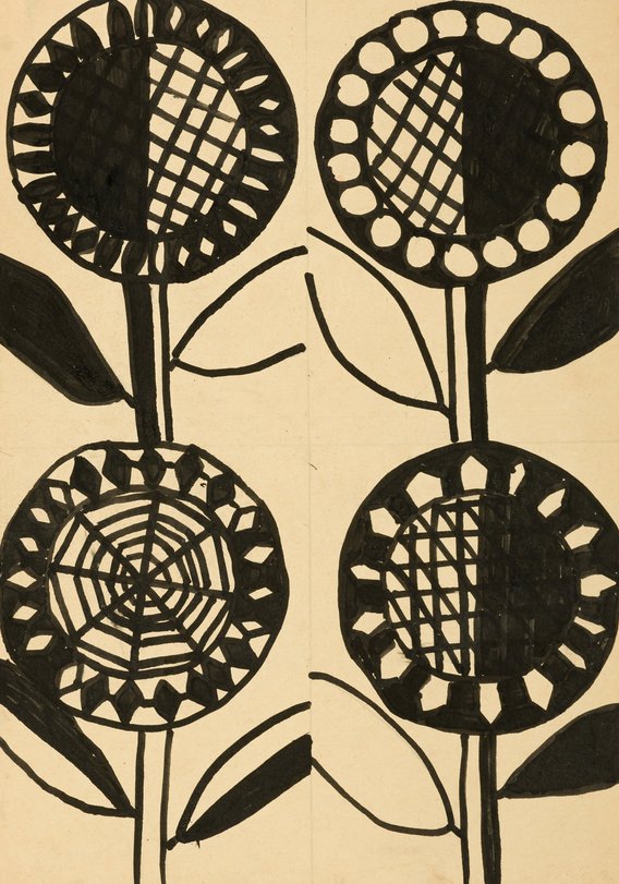 Archiv-Bild „Vorarbeit zu einem Linolschnitt“