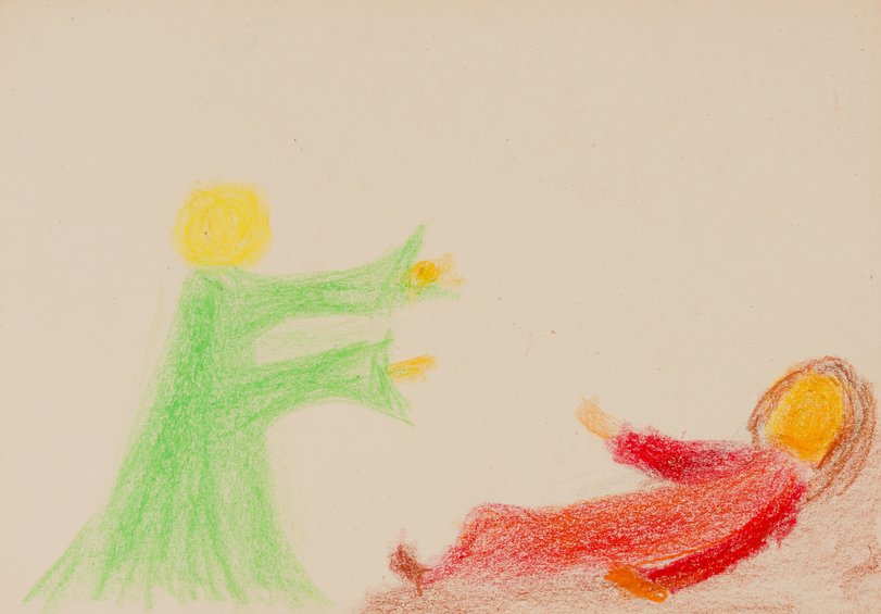 Archiv-Bild „Engel reicht Krankem die Hand“