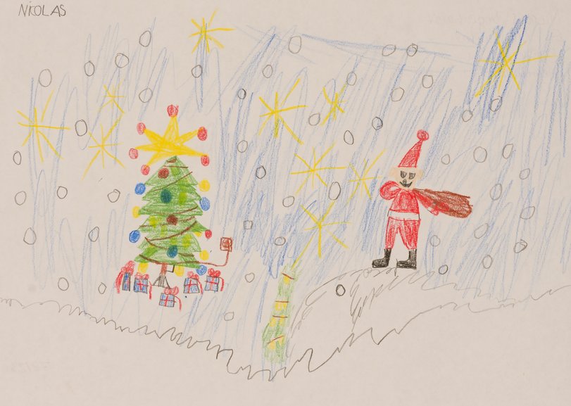 Archiv-Bild „Weihnachtsmann bringt Geschenke“