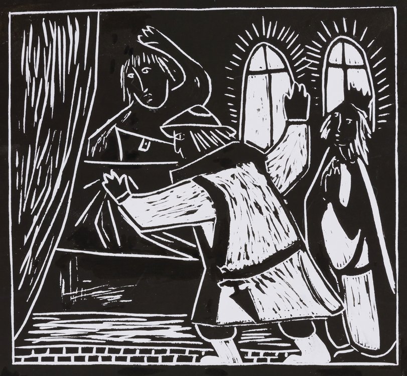 Archiv-Bild „Elisabeth nimmt einen Aussätzigen auf“