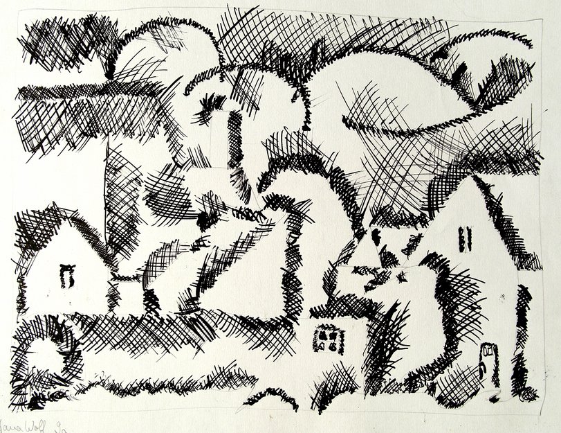 Archiv-Bild „Landschaft mit Häusern“