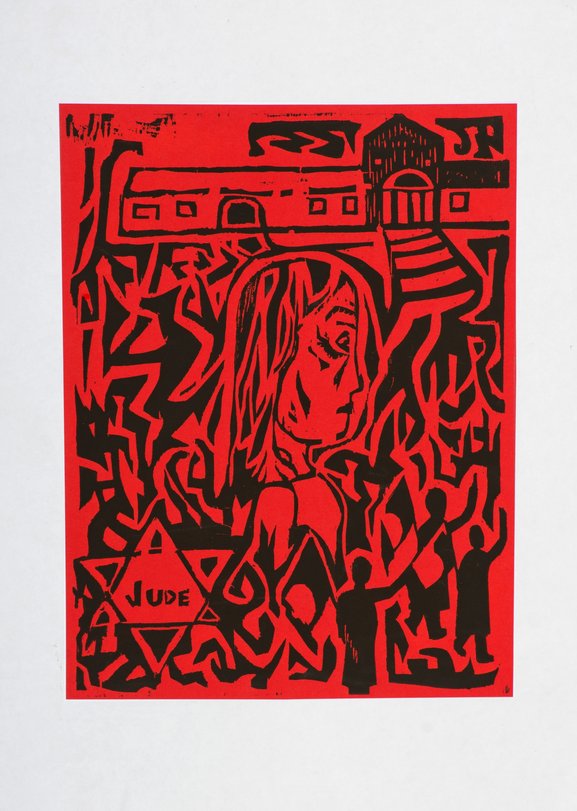 Archiv-Bild „Jude, Druck auf rotem Papier“