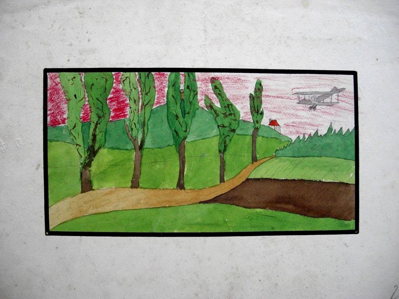 Archiv-Bild „Landschaft mit Flugzeug“