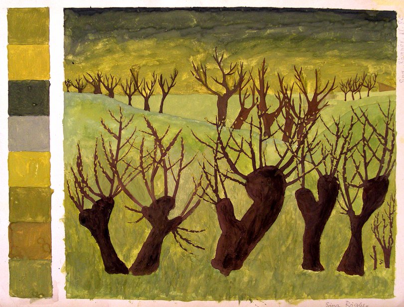 Archiv-Bild „Landschaft mit Weiden“