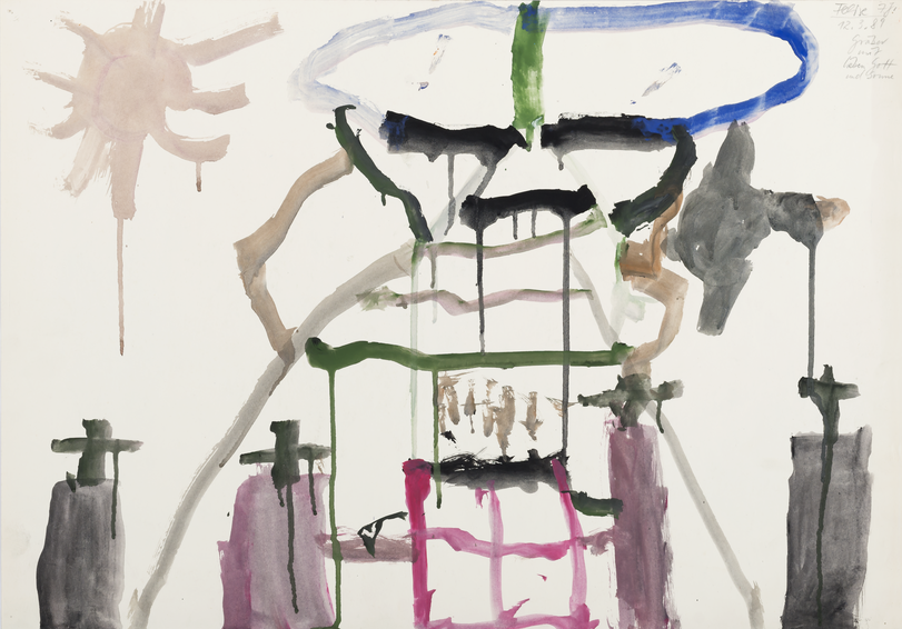 Archiv-Bild „Gräber mit liebem Gott und Sonne“