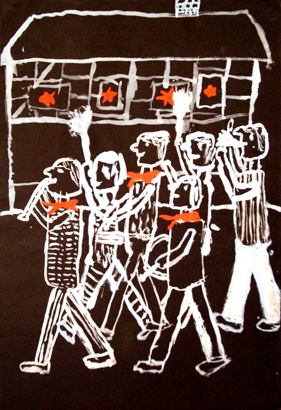 Archiv-Bild „Fanfarenzug, Maifeier“