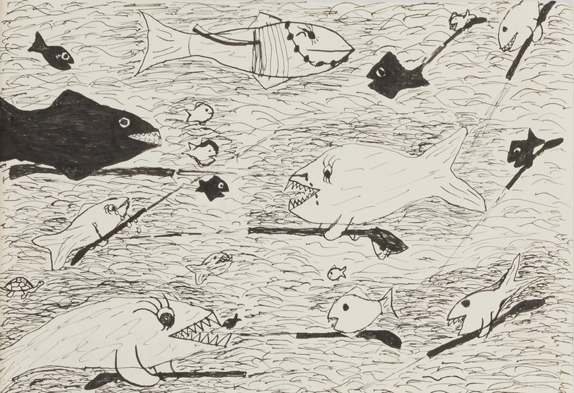 Archiv-Bild „Illustration zu B. Brecht „Wenn die Haifische Menschen wären““