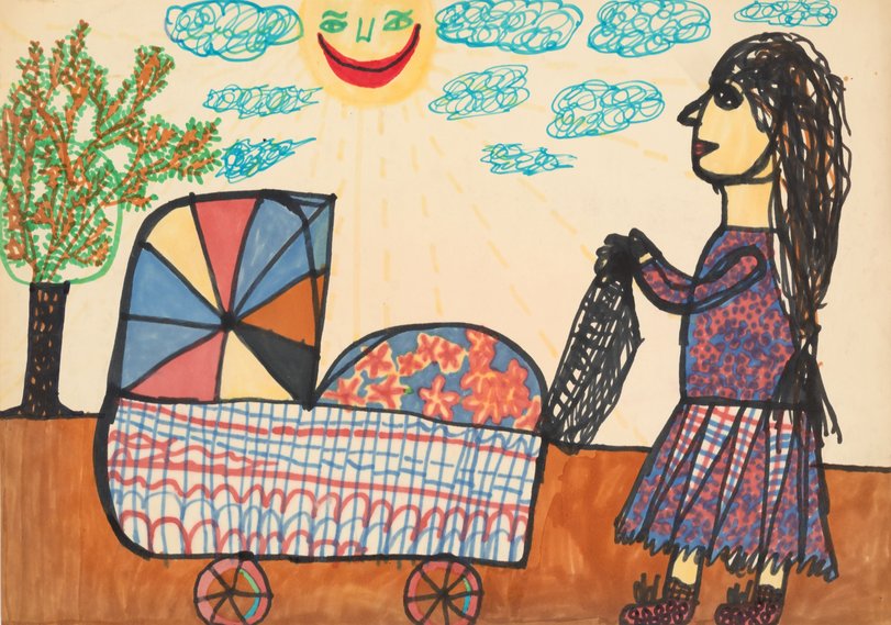 Archiv-Bild „Mutter mit Kinderwagen“