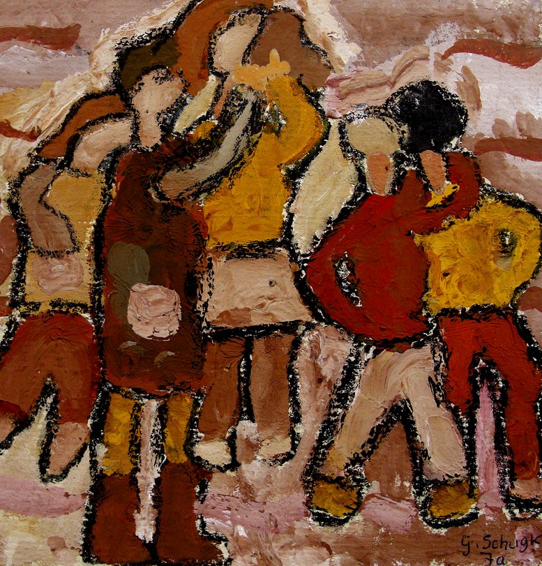 Archiv-Bild „Frau Lochschmidt zeigt uns große Kartoffeln“