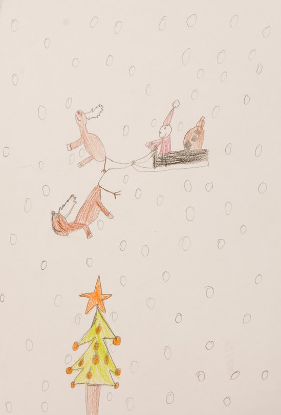 Archiv-Bild „Weihnachtsmann im Schlitten“