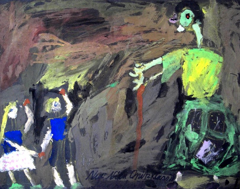 Archiv-Bild „Hänsel und Gretel begegnen der Hexe“