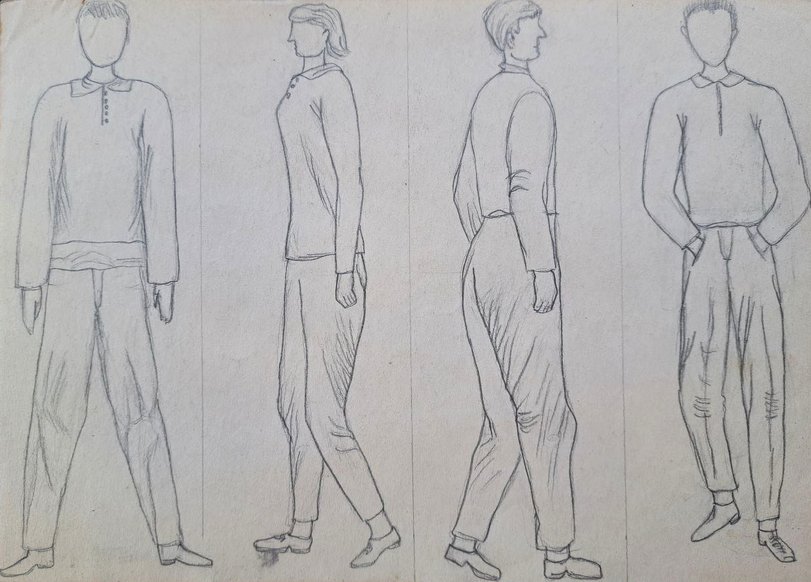 Archiv-Bild „Studien - menschliche Figur und Haltung“