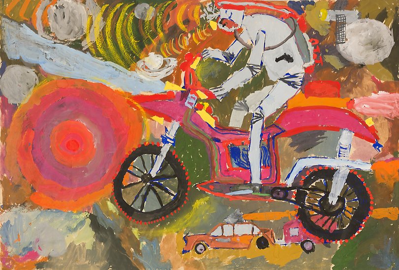 Archiv-Bild „Mit dem Motorrad im All“