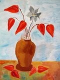 Archiv-Bild „Vase mit Trockenblumen“