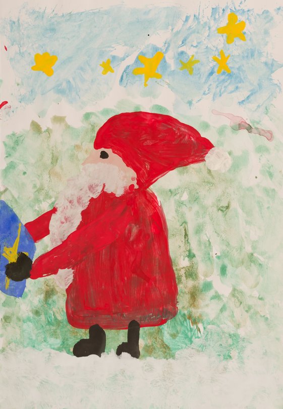 Archiv-Bild „Weihnachtsmann bringt Geschenke“