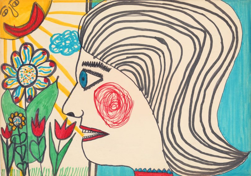 Archiv-Bild „Mutti und Blumen“