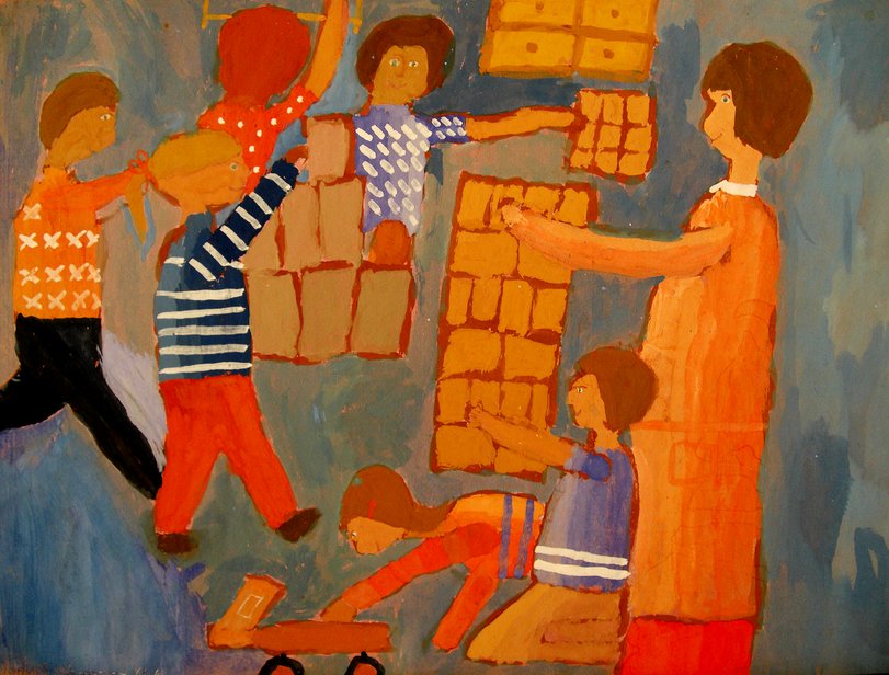 Archiv-Bild „Mutter als Kindergärtnerin“