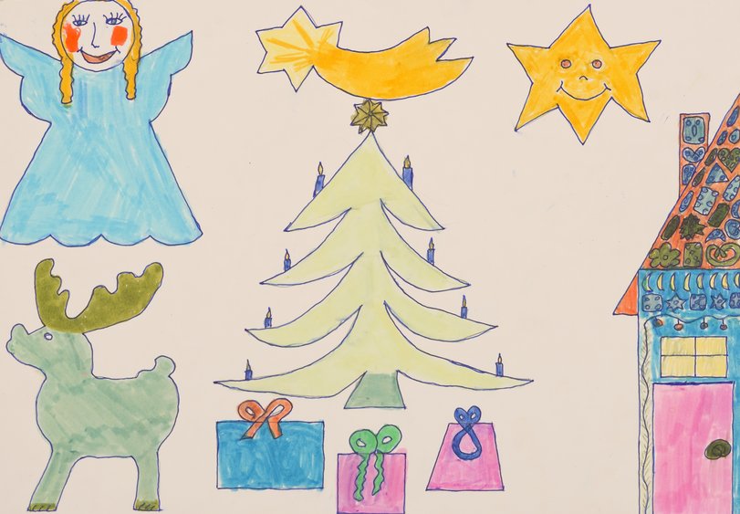 Archiv-Bild „Weihnachtsmann mit Schlitten“