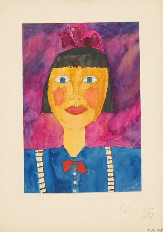 Archiv-Bild „Mädchen mit Schleife im Haar“