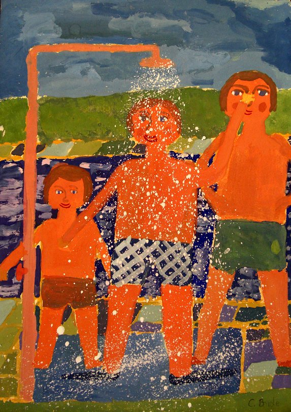 Archiv-Bild „Duschen im Freibad“