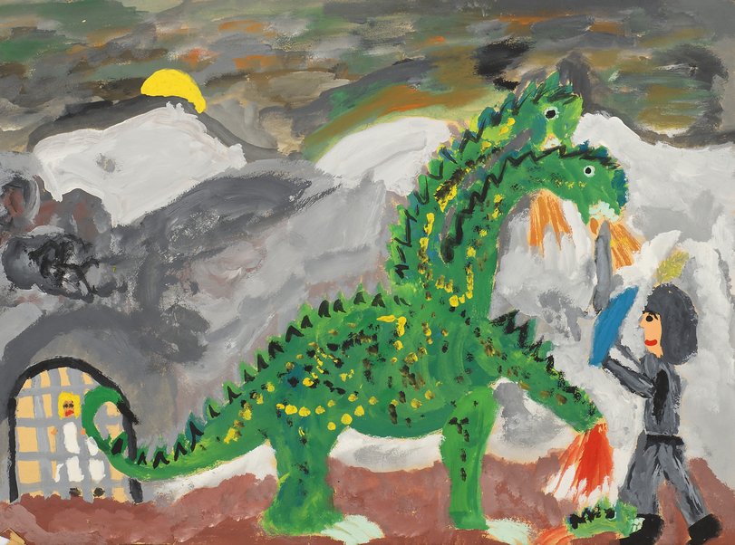 Archiv-Bild „Siegfried kämpft gegen den Drachen“