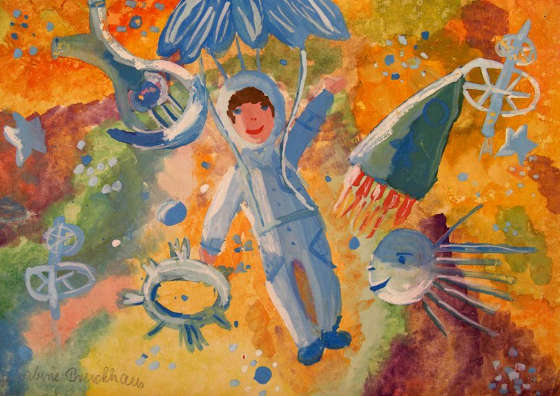 Archiv-Bild „Kosmonaut im Weltall“