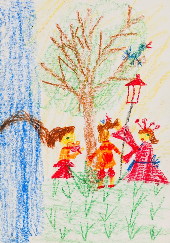 Archiv-Bild „Illustrationen Der Kaiser und die Nachtigall, Blatt 03“