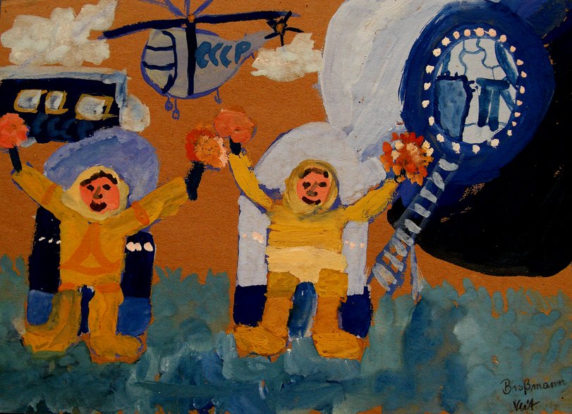 Archiv-Bild „Sowjetische Kosmonauten im Weltall“