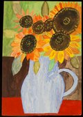 Archiv-Bild „Sonnenblumen in einer Vase“