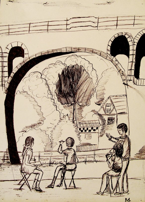 Archiv-Bild „Unter der Brücke zeichnen“