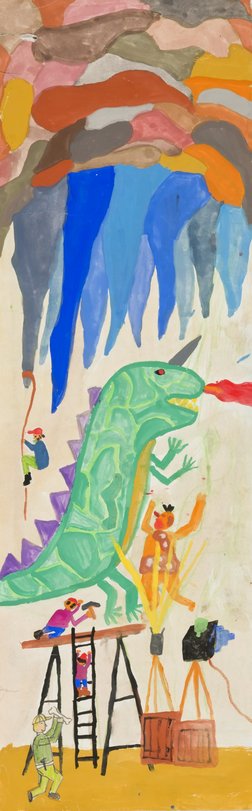 Archiv-Bild „Höhlenforscher mit Drachen“