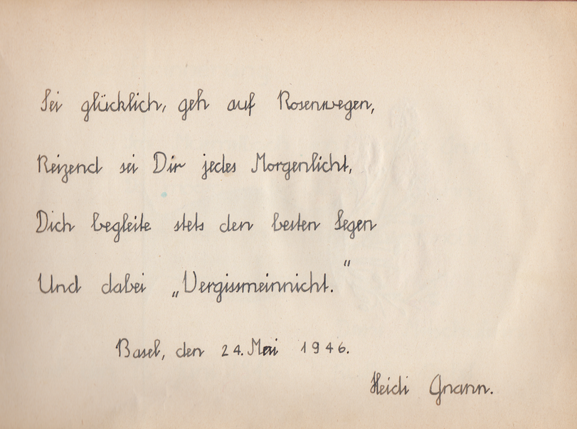 Archiv-Bild „Eintrag in ein Poesiealbum“