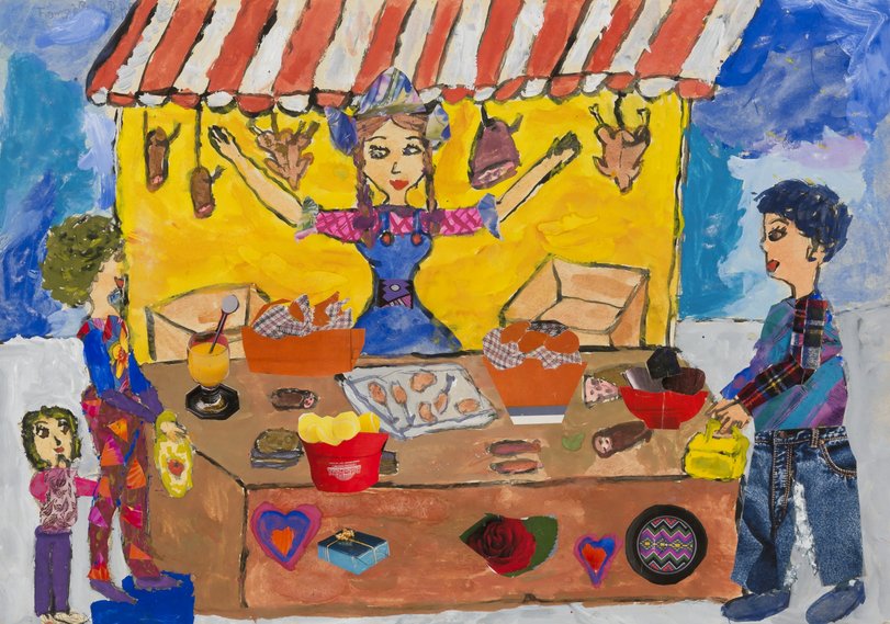 Archiv-Bild „Verkäufer auf dem Markt“