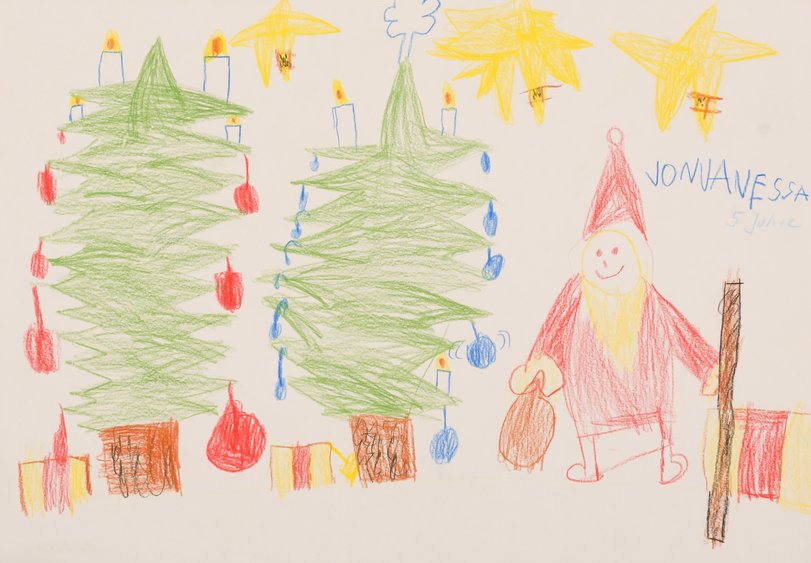 Archiv-Bild „Weihnachsbäume und Weihnachtsmann“