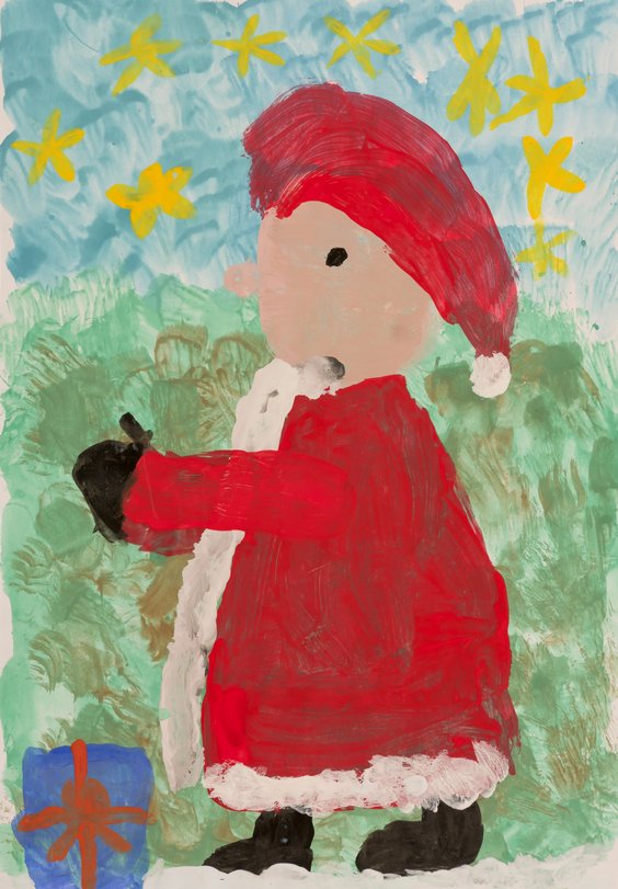 Archiv-Bild „Weihnachtsmann bringt Geschenke“