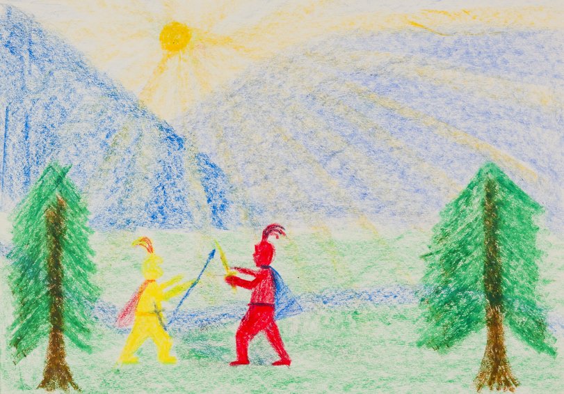 Archiv-Bild „Der Kampf zwischen Kaiser Karl und Almond“