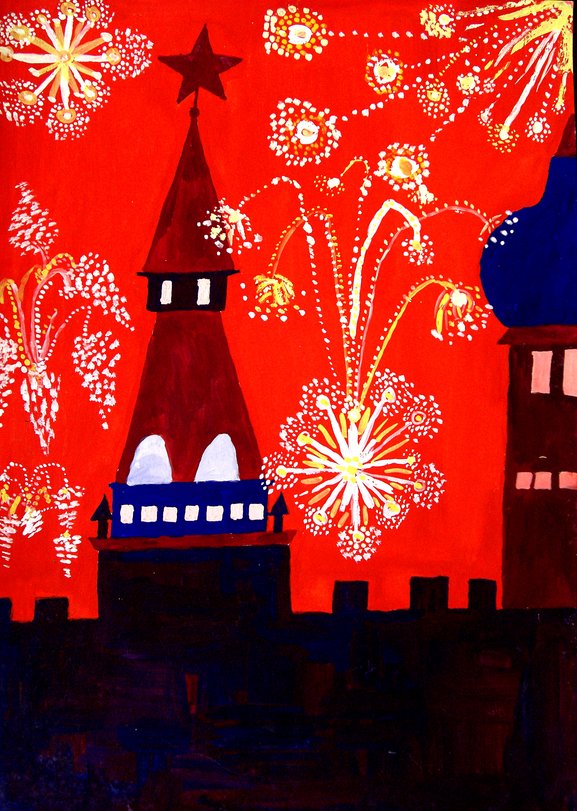 Archiv-Bild „Feuerwerk in Moskau“