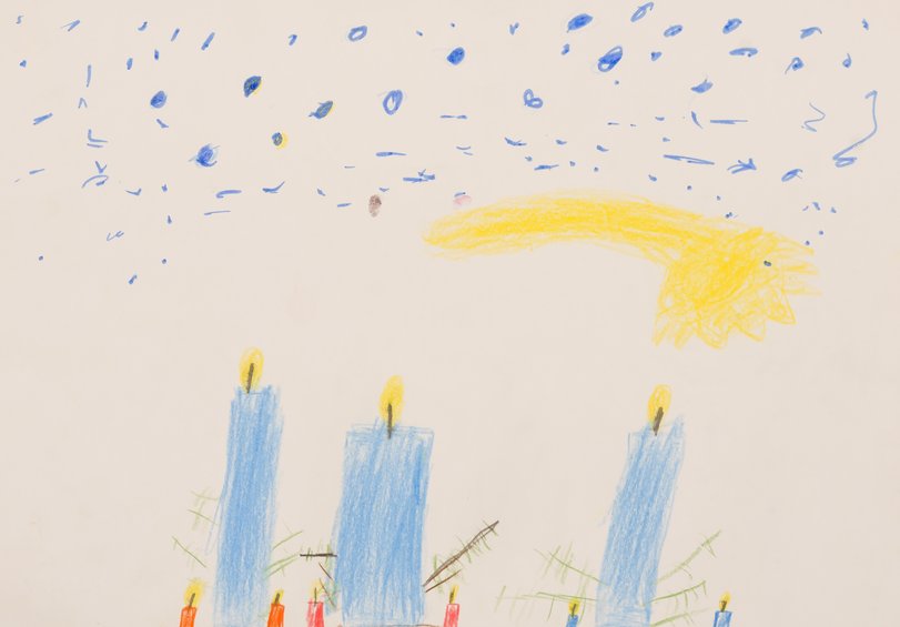 Archiv-Bild „Adventskerzen und Weihnachtsstern“