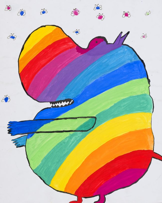 Archiv-Bild „Der regenbogenbunte Dinosaurier“
