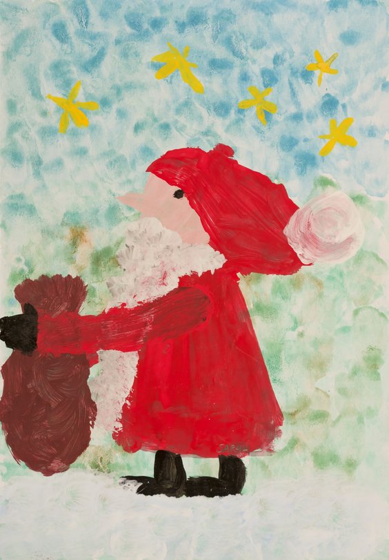 Archiv-Bild „Weihnachtsmann bringt Geschenke“