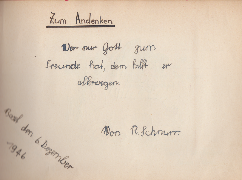 Archiv-Bild „Eintrag in ein Poesiealbum“