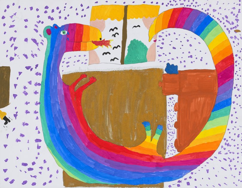 Archiv-Bild „Der regenbogenbunte Dinosaurier“