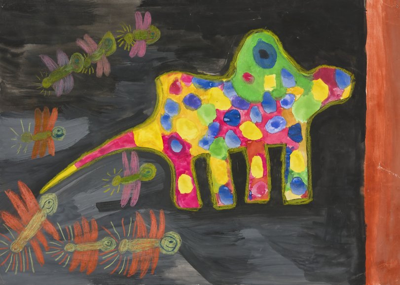 Archiv-Bild „Der regenbogenbunte Dinosaurier“