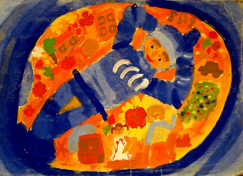 Archiv-Bild „Sowjetische Kosmonauten im Weltall“