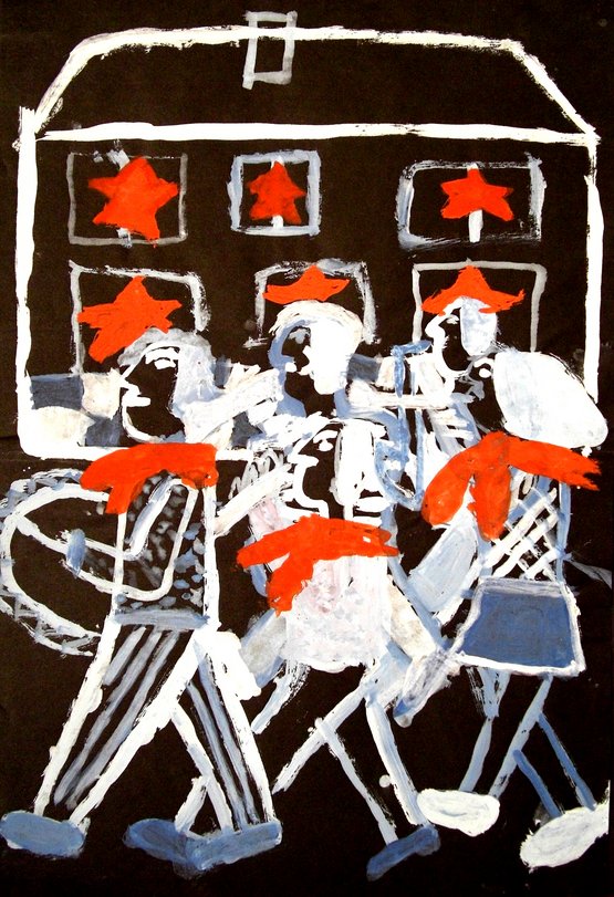 Archiv-Bild „Fanfarenzug, Maifeier“