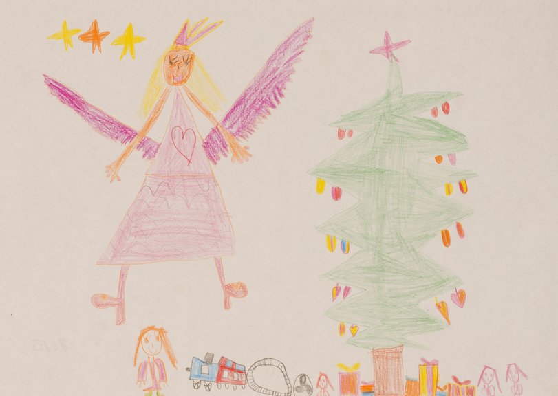 Archiv-Bild „Geschenke und Engel am Weihnachtsbaum“