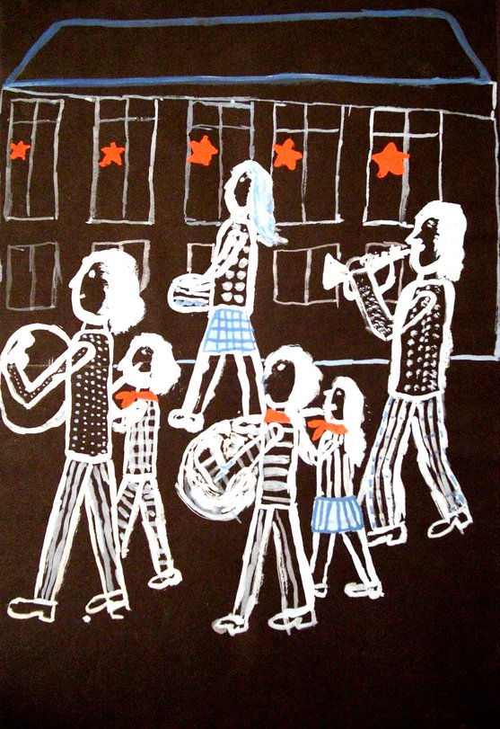 Archiv-Bild „Fanfarenzug, Maifeier“